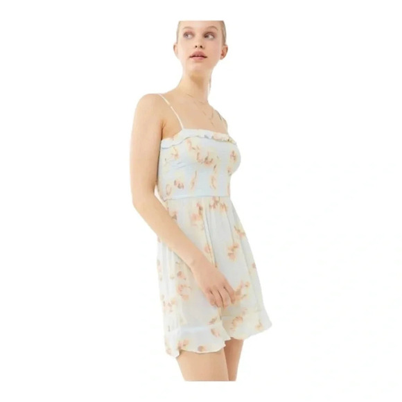 Urban Outfitters Sabrina Floral Print Gauze Dress Medium - Picture 2 of 8